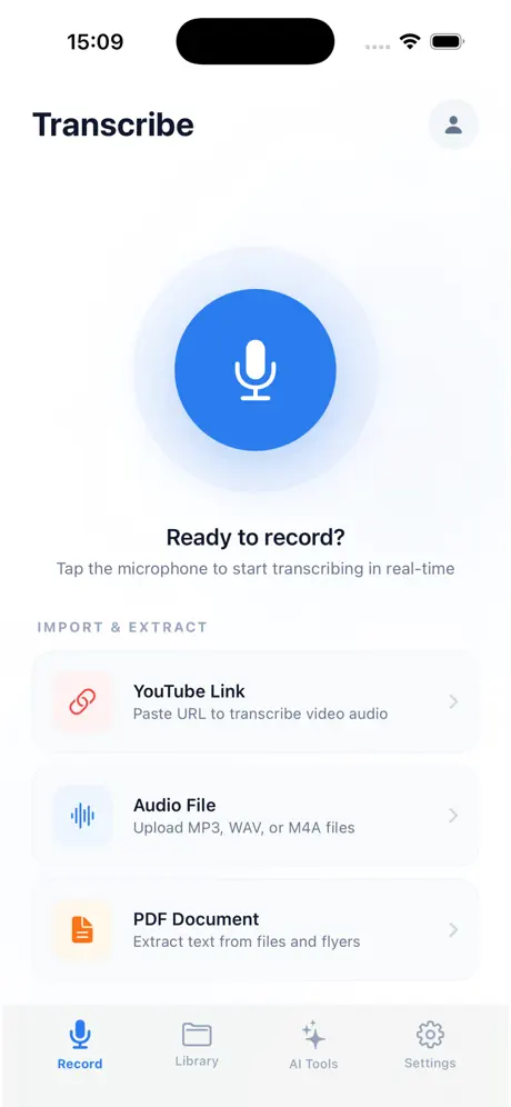 ConvergeNote AI recording screen